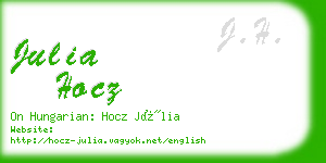 julia hocz business card